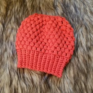 **SOLD**  Messy Bun Beanie, Bun Hat, Bun Beanie